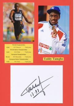 Teddy Tamgho  Frankreich  Leichtathletik  Autogramm Karte  original signiert 