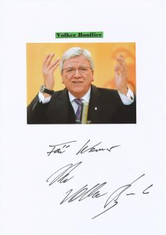 Volker Bouffier  Politik  Autogramm Karte  original signiert 