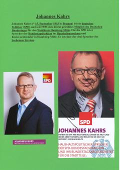 Johannes Kahrs  SPD   Politik  Autogramm Karte  original signiert 