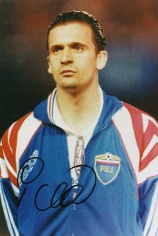Predrag Mijatovic  Kroatien  WM 1998  Fußball Autogramm 30 x 20 cm Foto original signiert 