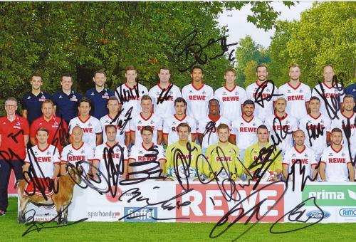 FC Köln    Mannschaftsfoto Fußball 24 x  original signiert 