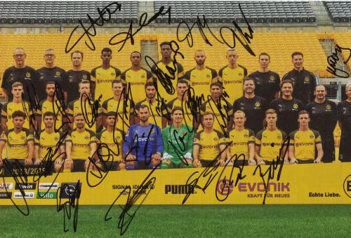 Borussia Dortmund   Mannschaftsfoto Fußball original signiert 