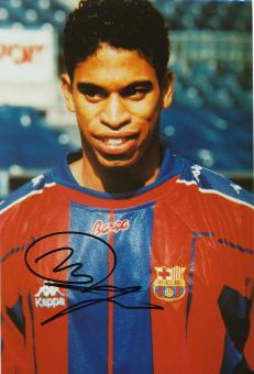 Michael Reiziger  FC Barcelona  Fußball Autogramm 30 x 20 cm Foto original signiert 
