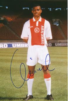Sunday Oliseh  Ajax Amsterdam  Fußball Autogramm 30 x 20 cm Foto original signiert 
