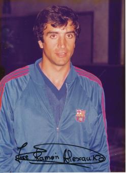 Jose Ramon Alexanko  Spanien WM 1982  Fußball Autogramm 24 x 18 cm Foto original signiert 
