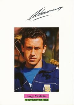 Jorge Valdano   Argentinien  Weltmeister  WM 1986  Fußball Autogramm Karte  original signiert 