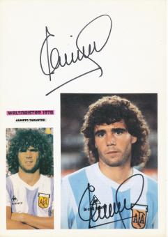 2  x  Alberto Tarantini   Argentinien  Weltmeister  WM 1978  Fußball Autogramm Karte  original signiert 
