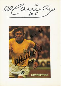 2  x  Francisco Marinho † 2014  Brasilien  WM 1974   Fußball Autogramm Karte  original signiert 