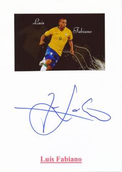 Luis Fabiano  Brasilien  WM 2014   Fußball Autogramm Karte  original signiert 