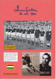Gyula Grosics † 2014  Ungarn  WM 1954  Fußball Autogramm Karte  original signiert 