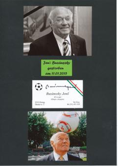 Jenö Buzanszky † 2015  Ungarn  WM 1954  Fußball Autogramm Karte  original signiert 