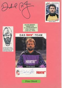 2  x  Peter Disztl  Ungarn  WM 1986  Fußball Autogramm Karte  original signiert 
