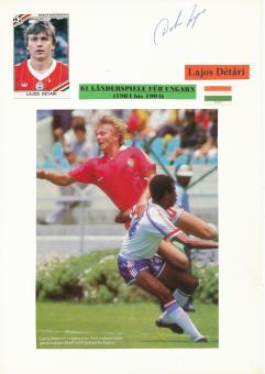 Lajos Detari  Ungarn  WM 1986  Fußball Autogramm Karte  original signiert 