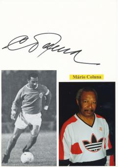 Mario Coluna † 2014  Portugal  WM 1966   Fußball Autogramm Karte  original signiert 