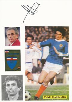 Vahid Halilhodzic  Jugoslawien  WM 1982  Fußball Autogramm Karte original signiert 