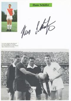 Hans Schäfer † 2009  FC Köln + DFB Weltmeister  WM 1954   Fußball Autogramm Karte  original signiert 