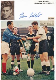 Hans Schäfer † 2009  DFB Weltmeister  WM 1954   Fußball Autogramm Karte  original signiert 