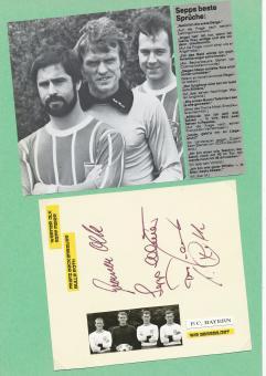 FC Bayern München  1968  Fußball Autogramm Karte  4 x  original signiert 