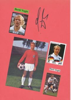 Berti Vogts  DFB Weltmeister WM 1974  Fußball Autogramm Karte  original signiert 
