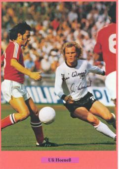 Uli Hoeneß   DFB Weltmeister WM 1974  Fußball Autogramm Bild  original signiert 