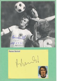 2  x  Rainer Bonhof   DFB Weltmeister WM 1974  Fußball Autogramm Karte  original signiert 