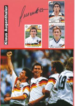 Klaus Augenthaler  DFB Weltmeister WM 1990  Fußball Autogramm Karte  original signiert 