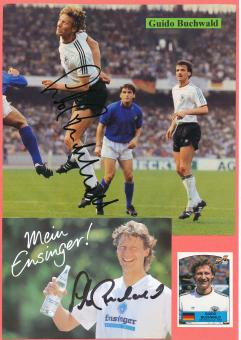 2  x  Guido Buchwald  DFB Weltmeister WM 1990  Fußball Autogramm Karte  original signiert 