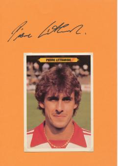 Pierre Littbarski  FC Köln  Fußball Autogramm Karte  original signiert 