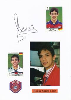 Roque Santa Cruz  FC Bayern München  Fußball Autogramm Karte  original signiert 