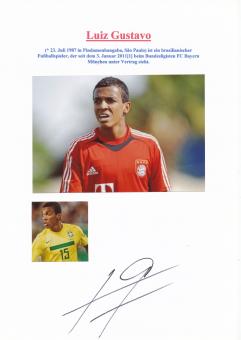 Luiz Gustavo  FC Bayern München  Fußball Autogramm Karte  original signiert 