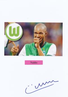Naldo  VFL Wolfsburg  Fußball Autogramm Karte  original signiert 