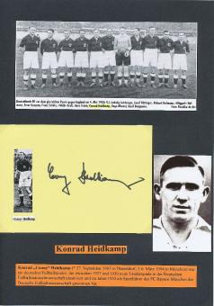 Konrad Heidkamp † 1994   DFB  WM 1928   Fußball Autogramm Karte  original signiert 