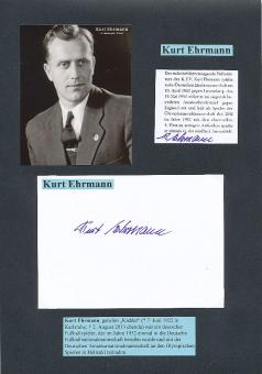 2  x  Kurt Ehrmann † 2013   DFB  Fußball Autogramm Karte  original signiert 
