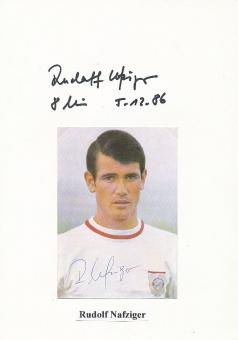 2  x  Rudolf Nafziger † 2008  FC Bayern München   Fußball Autogramm Karte  original signiert 