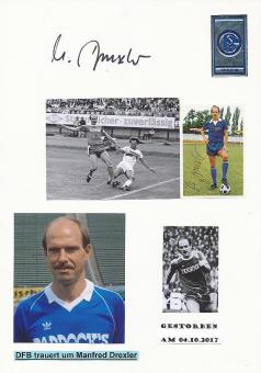2  x  Manfred Drexler † 2017  FC Schalke 04   Fußball Autogramm Karte  original signiert 