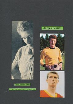 Jürgen Schütz † 1995  Borussia Dortmund   Fußball Autogramm Karte  original signiert 