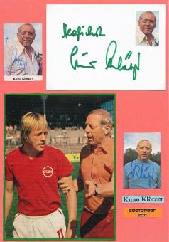 3  x  Kuno Klötzer † 2011  Fußball Trainer  Autogrammkarte  original signiert 