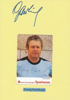 2  x  Georg Gawliczek † 1982  Fußball Trainer  Autogrammkarte  original signiert 