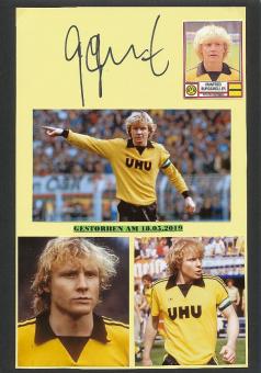 Manfred Burgsmüller † 2019  Borussia Dortmund  Fußball  Autogrammkarte  original signiert 