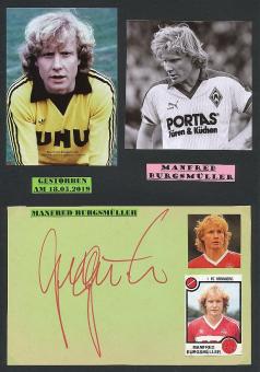 Manfred Burgsmüller † 2019  Borussia Dortmund  Fußball  Autogrammkarte  original signiert 