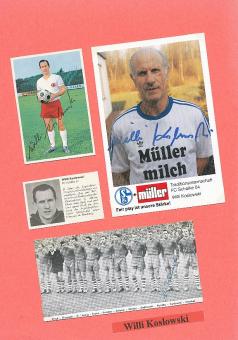 3  x  Willi Koslowski   Schalke 04 + Rot Weiß Essen  Fußball  Autogrammkarte  original signiert 