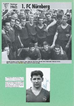 Kurt Haseneder FC Nürnberg Pokalsieger 1962  Fußball  Autogrammkarte  original signiert 