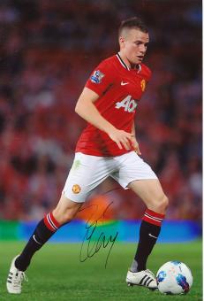Tom Cleverley   Manchester United  Fußball 30 x 20 cm Autogramm Foto original signiert 