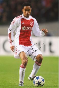 Urby Emanuelson  Ajax Amsterdam  Fußball 30 x 20 cm Autogramm Foto original signiert 