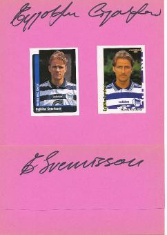 2  x  Eyiölfur Sverrisson  Hertha BSC Berlin  Fußball  Autogramm Karte  original signiert 