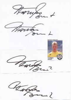 4  x  Thomas Ernst  Eintracht Frankfurt  Fußball Autogramm Karte  original signiert 