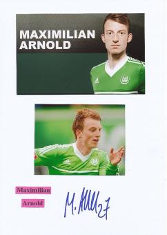 Maximilian Arnold  VFL Wolfsburg   Fußball Autogramm Karte  original signiert 
