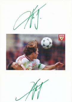 2  x  Frank Verlaat  VFB Stuttgart   Fußball Autogramm Karte  original signiert 