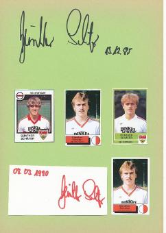 2  x  Günter Schäfer  VFB Stuttgart   Fußball Autogramm Karte  original signiert 