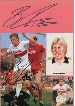 2  x  Bernd Förster  VFB Stuttgart  Fußball Autogramm Karte  original signiert 